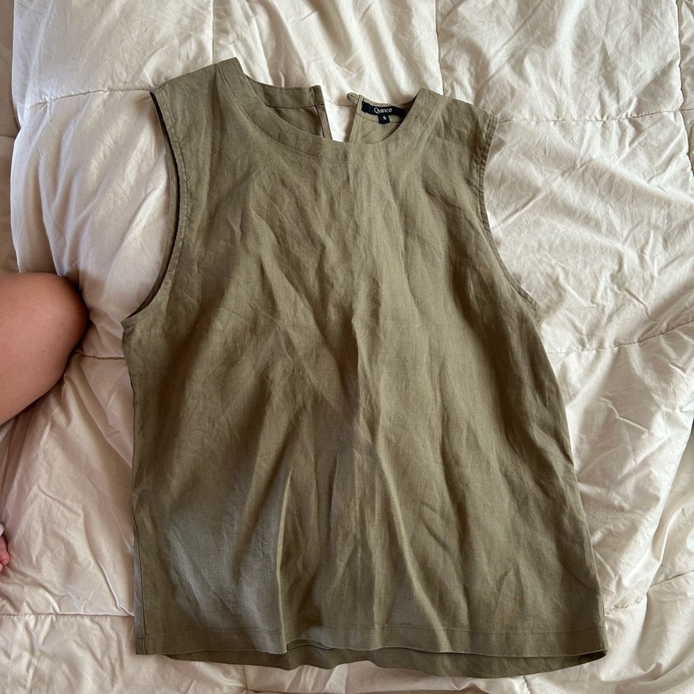Quince 100% European flax linen tank